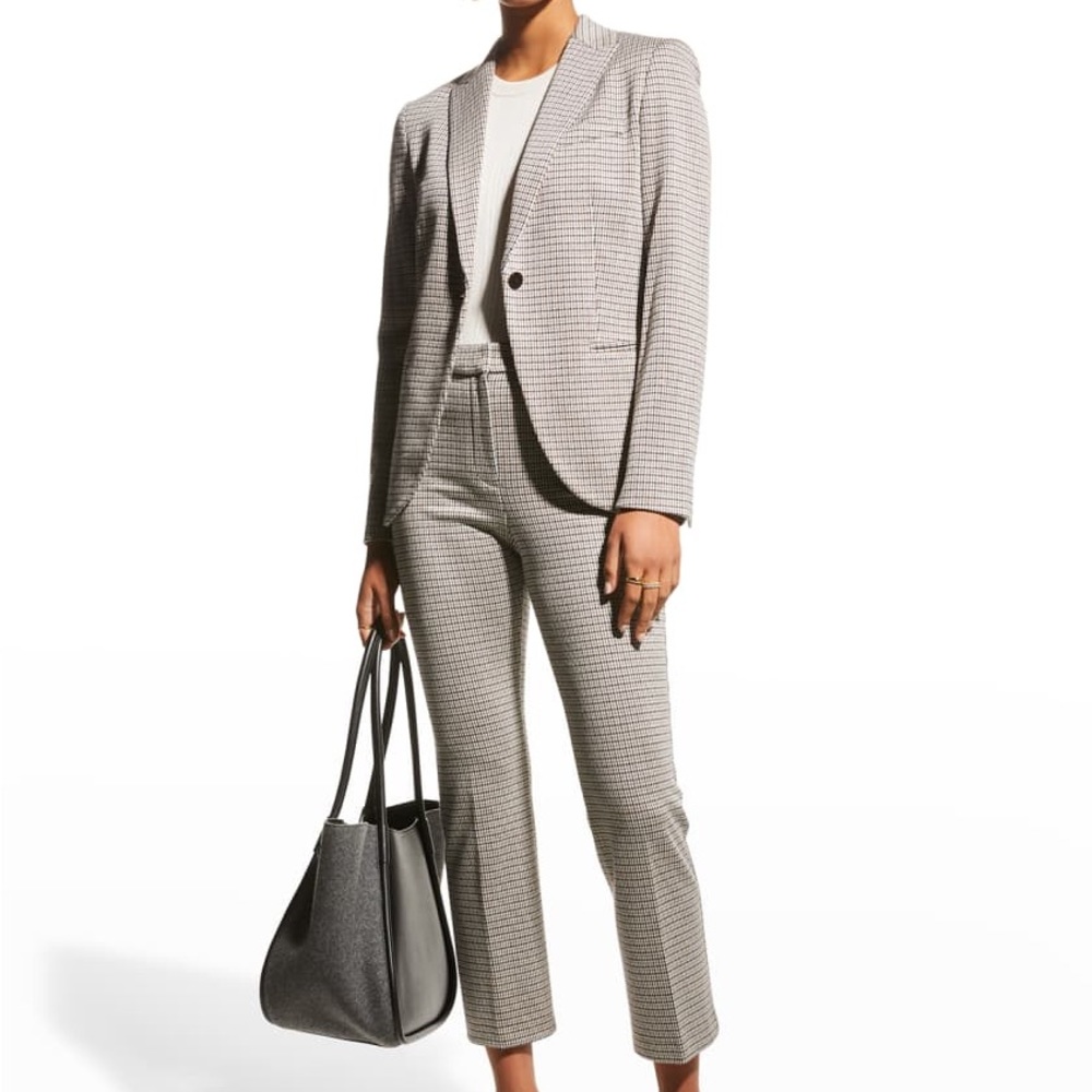 Theory Staple Blazer in Houndstooth Eco Knit. Size 12